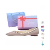 Нежно-розовый [Подарочная коробка Набор] Подарочный (Плоская подошва 1 см)