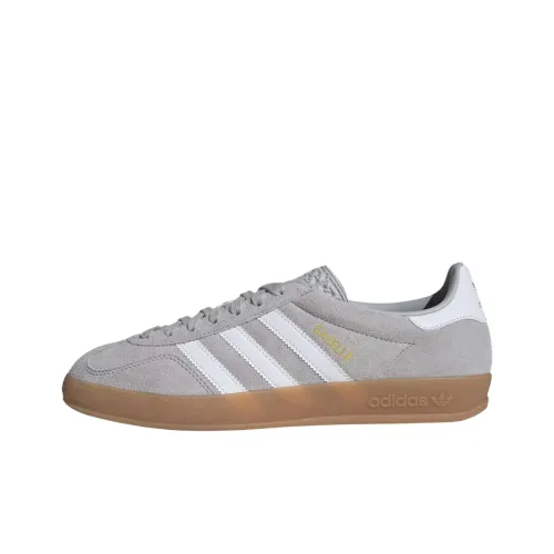 Adidas Originals GAZELLE INDOOR Устойчивые к истиранию Низкие Кроссовки для скейтбординга Унисекс Серые