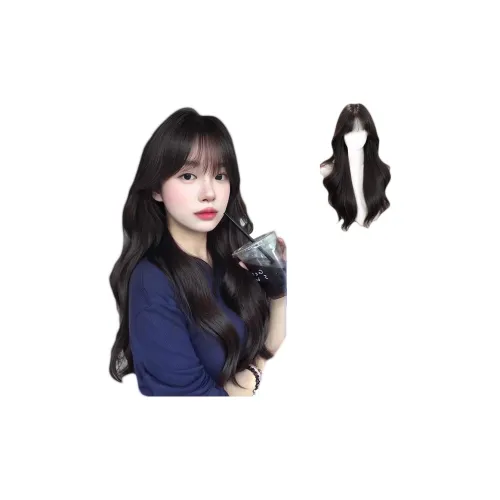 UMIFFA Большая волна Длинные кудрявые парики Темный чай Холодный коричневый