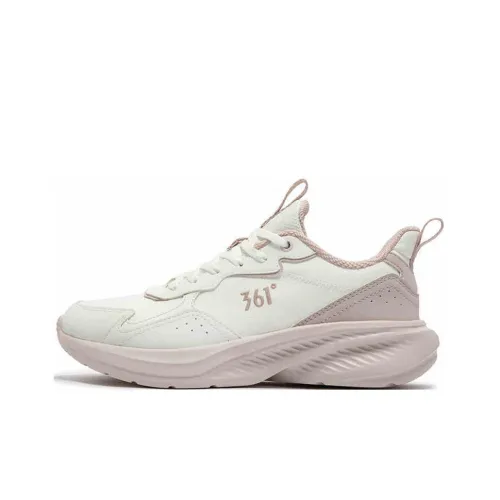 361° Slip-resistant Abrasion-resistant Низкий топ Повседневные Беговые кроссовки Женские Белый Розовый