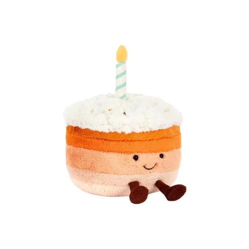 JELLYCAT 25th Anniversary Ограниченный выпуск Апельсиновая серия Тортовая кукла Плюшевая кукла 11 см сидячая поза