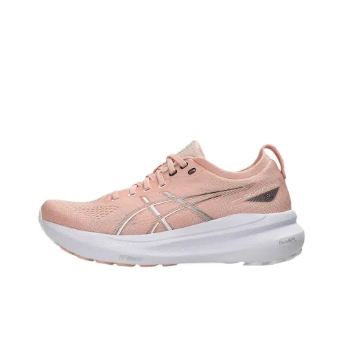 Asics Gel Kayano 31 Амортизация Устойчивость к истиранию Легкий Низкий Топ Беговые кроссовки Женские Розовый