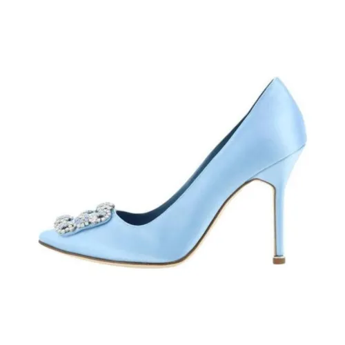 MANOLO BLAHNIK Узкий каблук Высокие каблуки Женские Синий