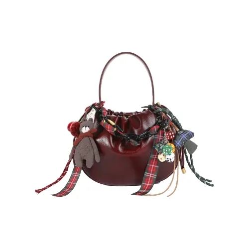 BILING Искусственная кожа ведрообразная сумка женская цвет румяна