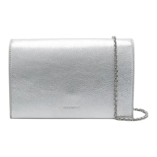 COCCINELLE GRAIN LEATHER Сумка через плечо Женская серебряная