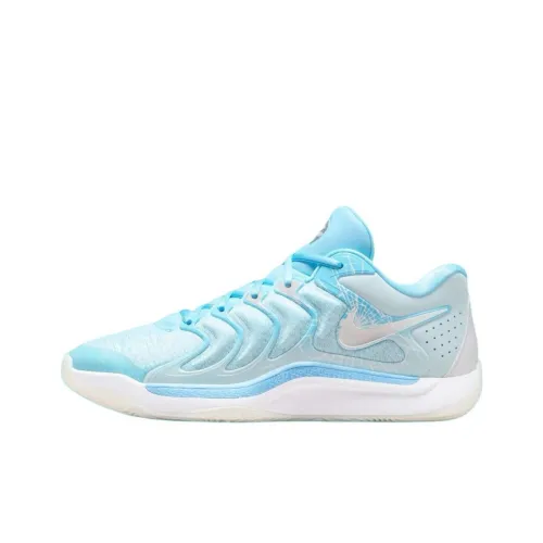 Nike KD 17 Баскетбольные кроссовки Low Топ Синий Унисекс