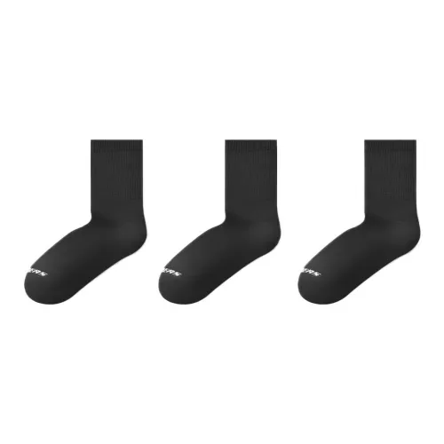 Skechers Черный 02E7 3 Пачка Мужские Носки MID до икры
