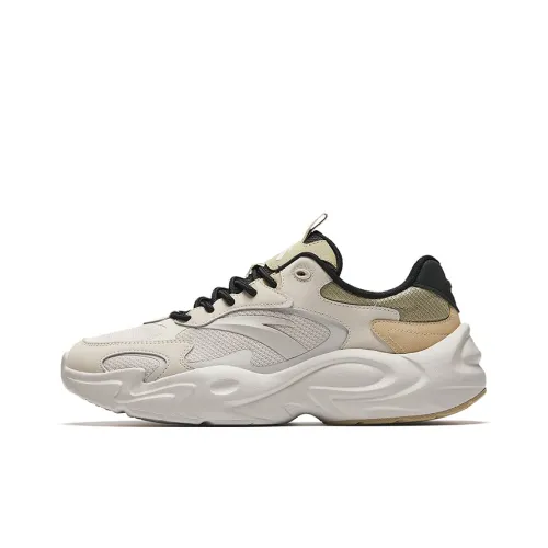 ANTA Travel Style противоскользящий устойчивый к истиранию дышащий низкий топ кэжуал мужской бежевый