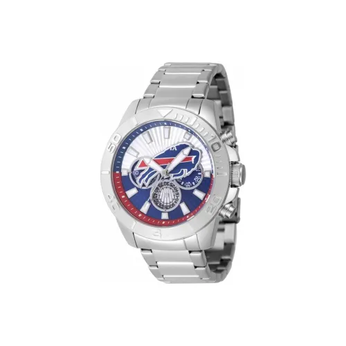 INVICTA Мужские часы Кварцевый механизм Ремешок из нержавеющей стали 45 мм Синий циферблат