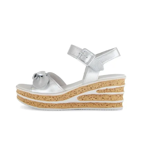 Gabor Модный One Ремешок Сандалии 7 см Женские Серебряные