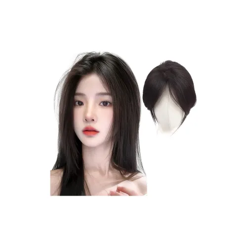 YUNQING Ленты для продления волос Bangs Натуральный Мокко 35 см