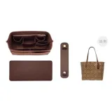 Темно-кофейные накладки на плечи + подкладка City33 бежевого цвета + нижняя подкладка