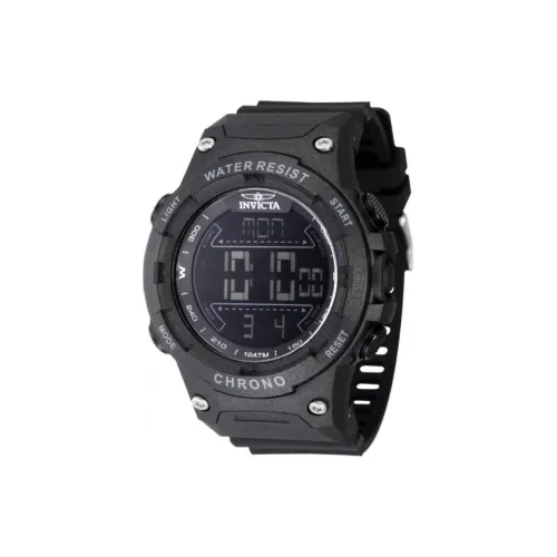 INVICTA Наручные часы Electronic Механизм Полиуретан Ремешок 52 мм Черный Циферблат Мужские часы