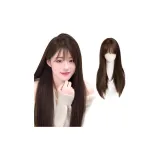 Атмосфера Длинные Прямые Волосы Амбианс Бахрома Позиционирование Стиля [Мокко 15*16] 55 см