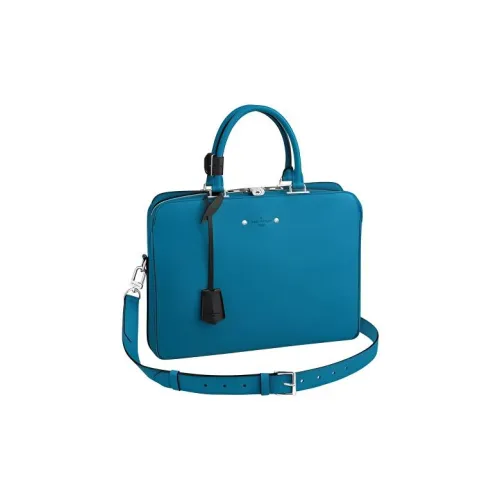 LOUIS VUITTON Сумка с рельефной текстурой Taurillon кожа через плечо среднего размера мужская синяя