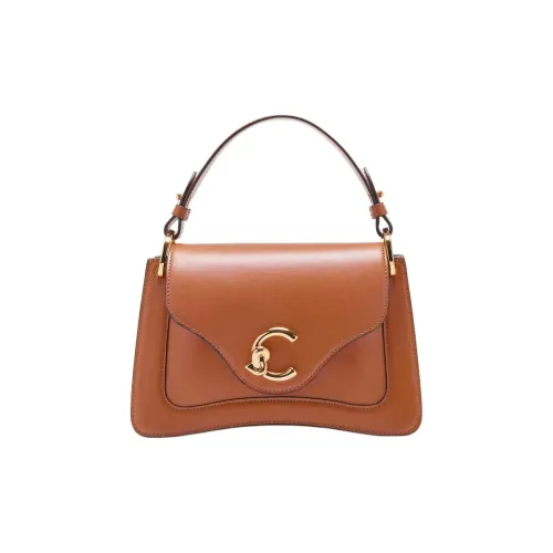 COCCINELLE Гладкая Телячья Кожа Одно Плечо Сумка Маленькая Женская Коричневая