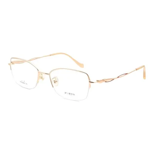 PORTS Титановый сплав Квадратные Оправы для очков Женские Розовое золото