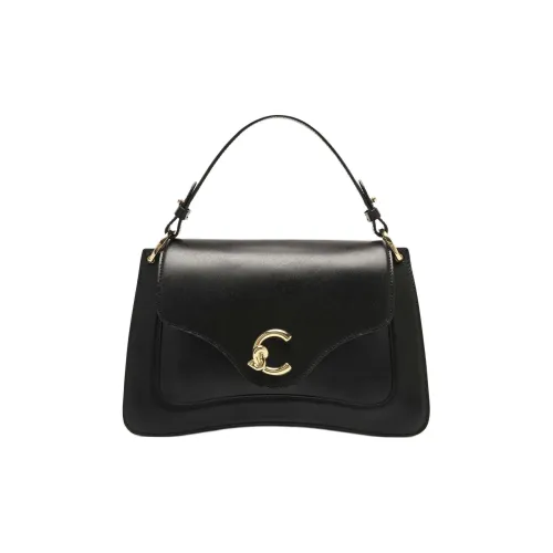 COCCINELLE Гладкая Телячья Кожа Одно Плечо Сумка Средняя Женская Черная