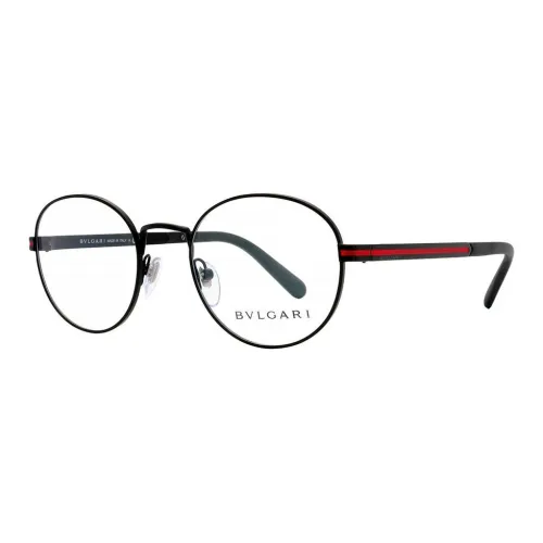 BVLGARI Металл Круглые Оправы для очков Мужские Черные