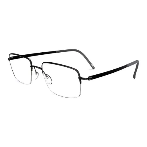 SILHOUETTE Титан Волокно Прямоугольные Оправы для очков Мужские Черные