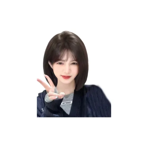 JUZIYE Короткие волосы BOB Cut Парики Темный чайный Холодный коричневый