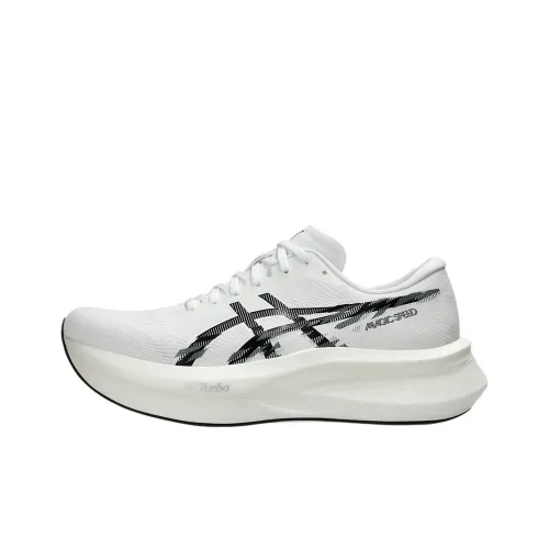 Asics MAGIC SPEED 4 Износостойкий и Легкий Низкий Топ Беговые кроссовки Мужские Белые Широкая подошва