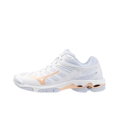 Mizuno Wave Voltage Collection Износостойкий и Легкий Низкий Топ Кроссовки для тренировок Женские Белые