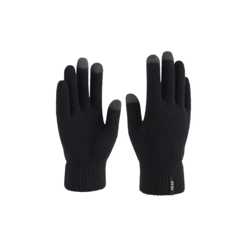 PEAK Акриловые вязаные перчатки унисекс черные