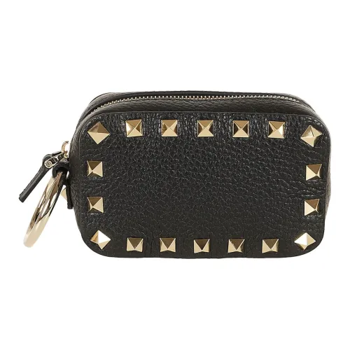 Valentino Rockstud Телячья кожа Косметичка Мини Женская Черная