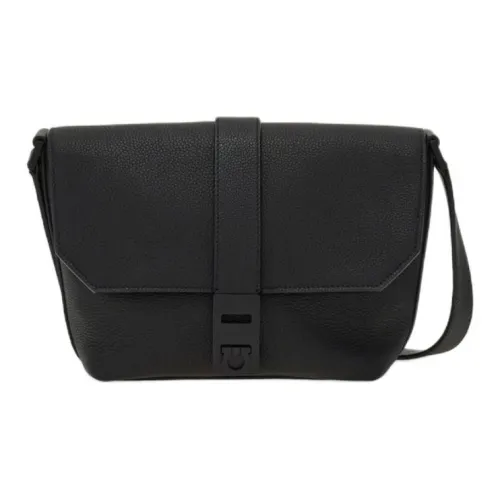 Ferragamo Сумка через плечо из коровьей кожи сумка обычная мужская черная