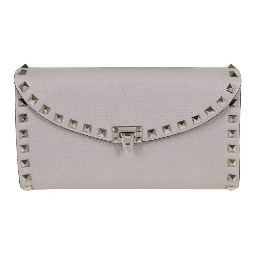 Valentino Garavani Рельефная Телячья Кожа Сумка через плечо Мини Женская Серый
