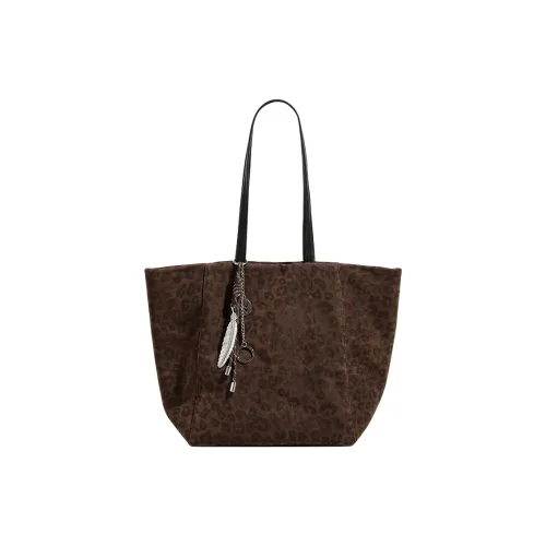 H YXIANG Микрофибра Синтетическая Кожа Плечевая Сумка Женская Темный Леопард Светлый Леопард