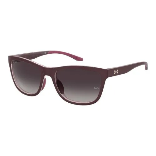 Under Armour Plastic Square Sunglasses Unisex Red Brown