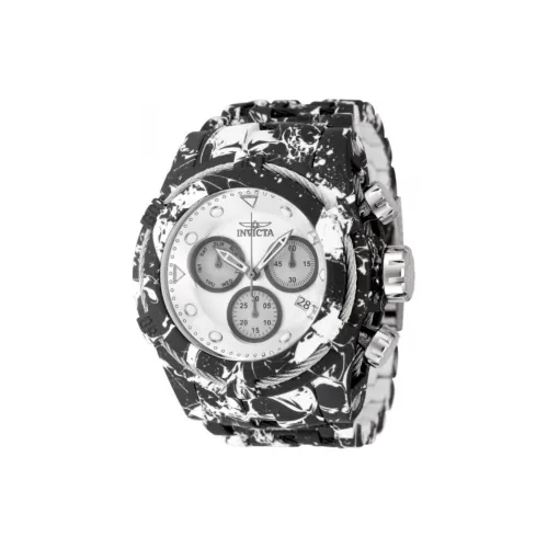 INVICTA Мужские часы Кварцевый механизм Ремешок из нержавеющей стали 53 мм Серебристый циферблат