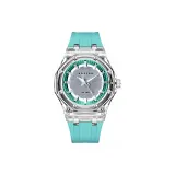 Белый чехол, зеленая резиновая лента