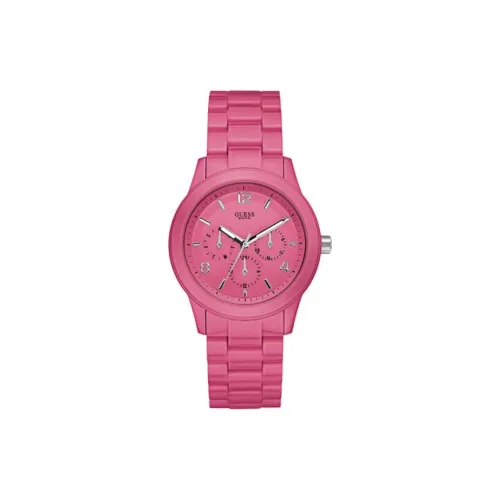 GUESS Наручные часы Кварцевый механизм Пластик PC Ремешок 39 мм Розовый циферблат Женские часы