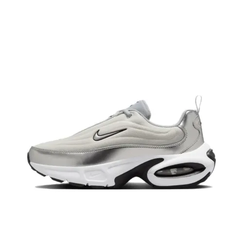 Nike Air Max Portal Беговые кроссовки Низкий Топ Серебристый Белый Женские