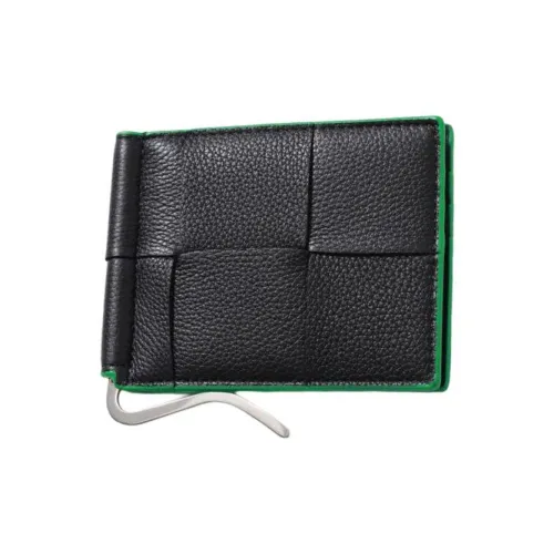 Bottega Veneta Телячья кожа Кошелек Мужской Черный и Зеленый