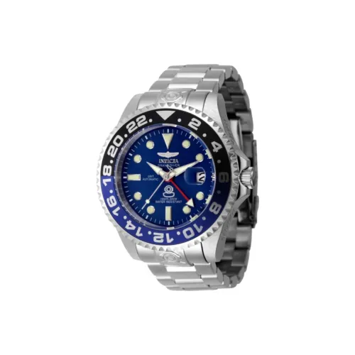 INVICTA Мужские часы Автоматический механический механизм ремешок из нержавеющей стали 47 мм синий циферблат