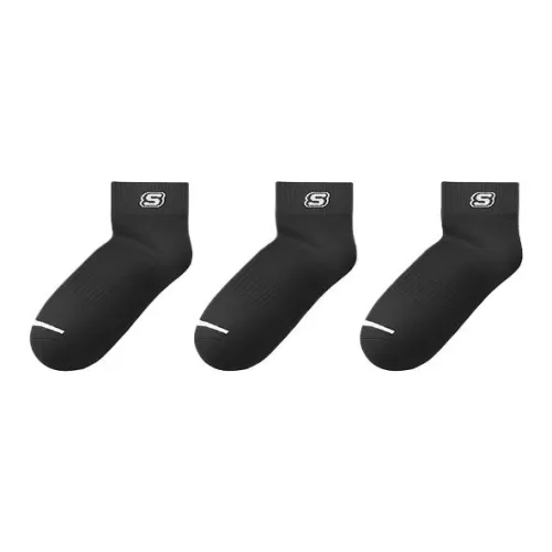 Skechers 3 пачки Dark Black/060H Мужские носки