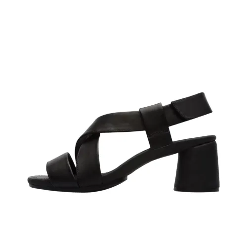 CAMPER Вертикальный One Ремень Сандалии 7,5 см Женские Черные