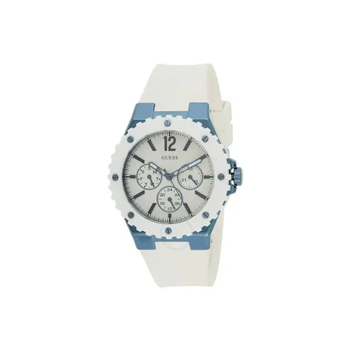 GUESS Women's Watch Кварцевый механизм Резиновый ремешок 24 мм Белый циферблат