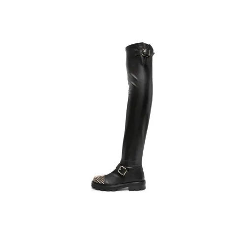Jimmy Choo Biker II Over The Knee Boots Женские Черные