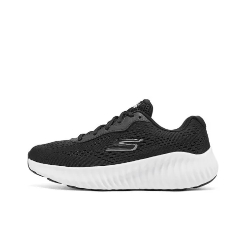 Skechers GO RUN NOW Low Топ Беговые кроссовки Женские Черный белый