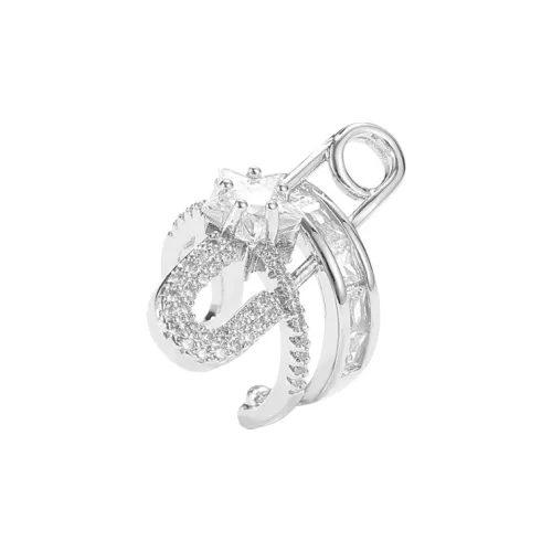 KING OF BLING Сплав с цирконием нижняя заколка серьги унисекс