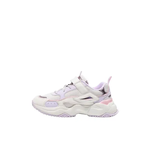 FILA Rayflide 23 Kd Детская беговая обувь Низкий топ Белый Фиолетовый Kids