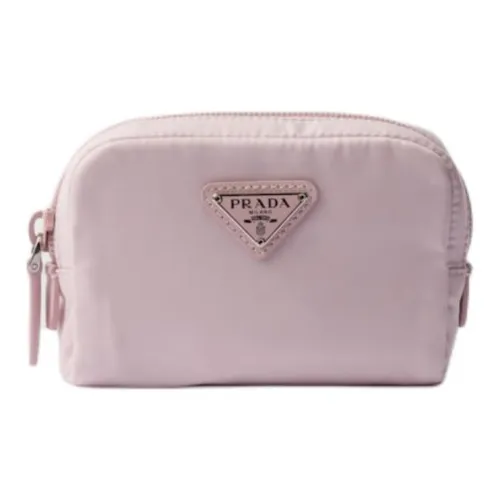 PRADA RE Нейлон Переработанный полиамид Клатч Женские Снежинка Гипсовый Розовый