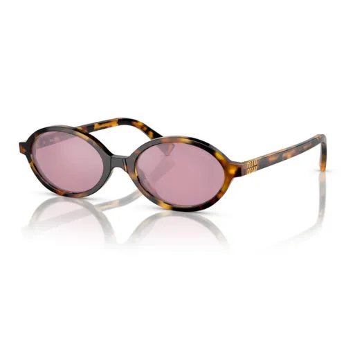 MIU MIU Ацетат OVAL SUNGLASSES Женские Черепаховый