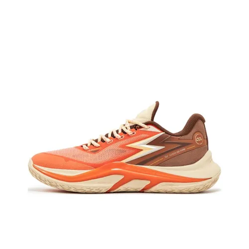 361° Штаны устойчивые к истиранию дышащие низкий топ баскетбольные кроссовки мужские оранжево-коричневые