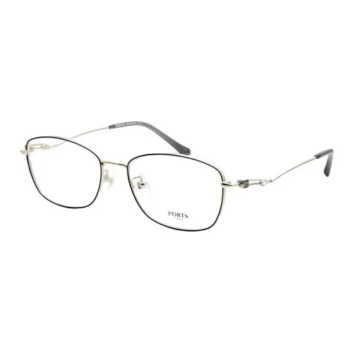 PORTS Титан Нерегулярная форма Оправы для очков Женские Черный